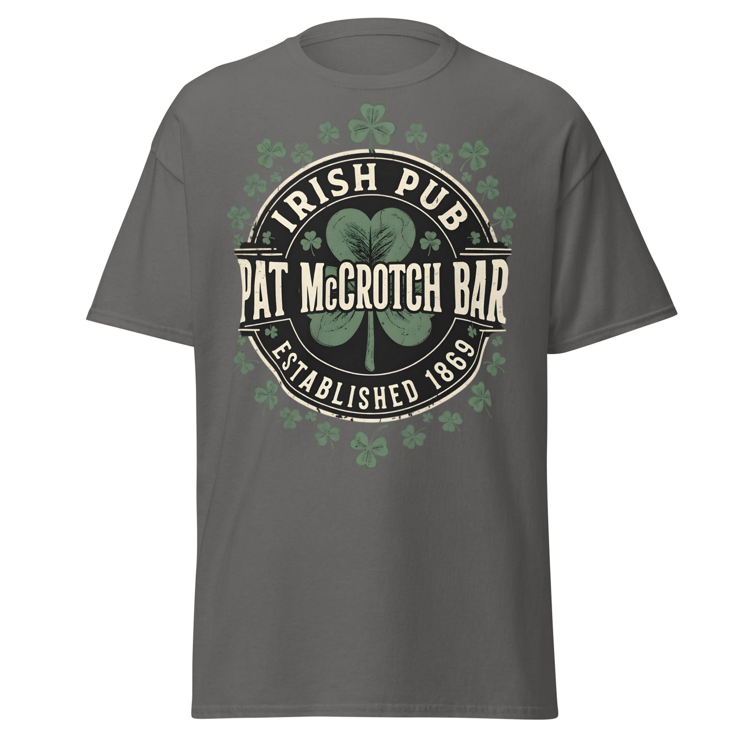 Pat McCrotch Irish Pub T-Shirt - Funny St. Patrick's Day Tee - Charcoal - T-Shirts Online