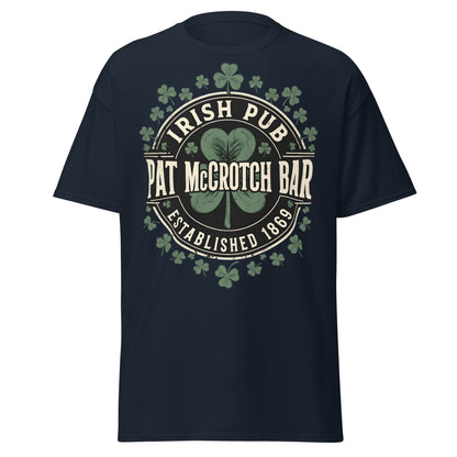 Pat McCrotch Irish Pub T-Shirt - Funny St. Patrick's Day Tee - Navy - T-Shirts Online