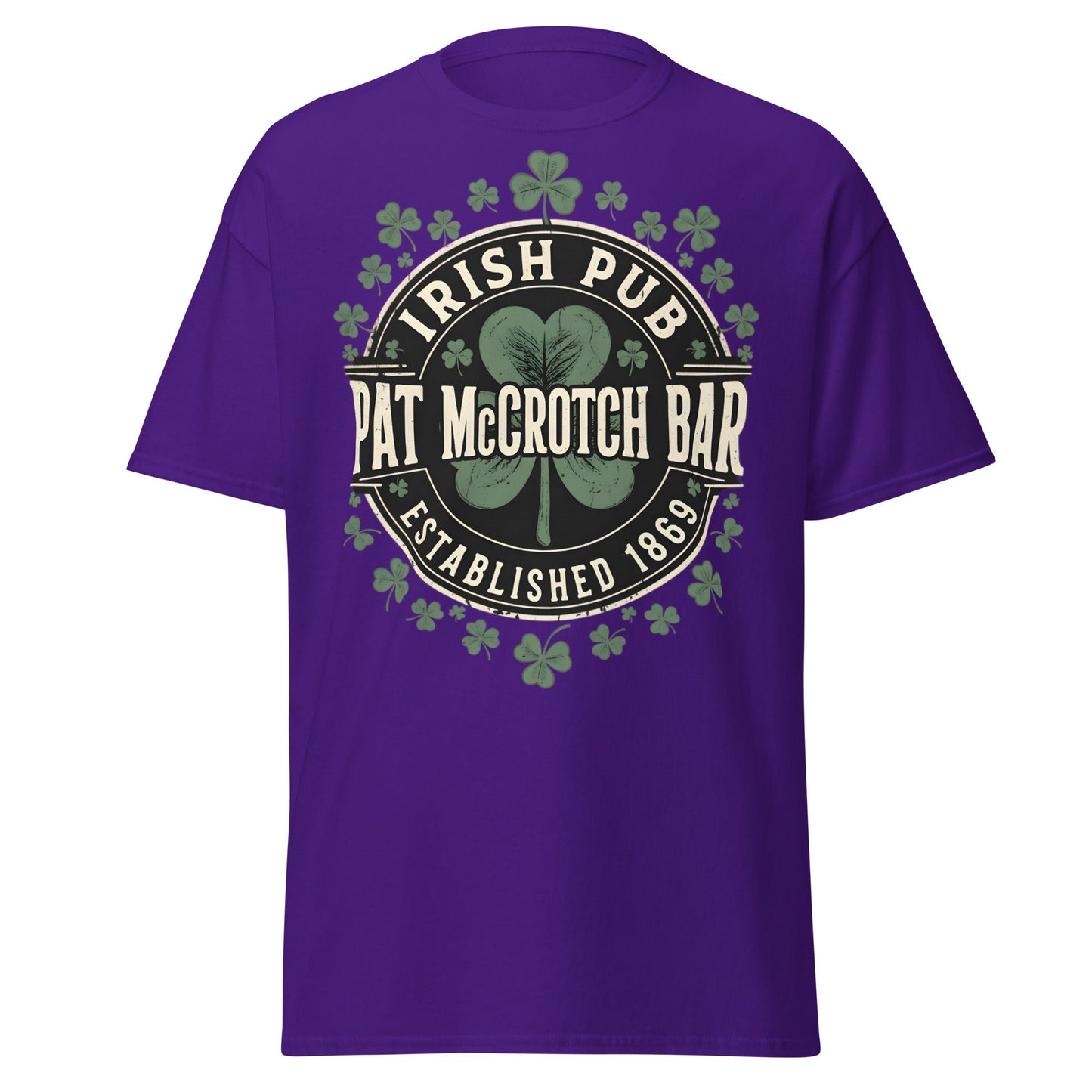 Pat McCrotch Irish Pub T-Shirt - Funny St. Patrick's Day Tee - Purple - T-Shirts Online