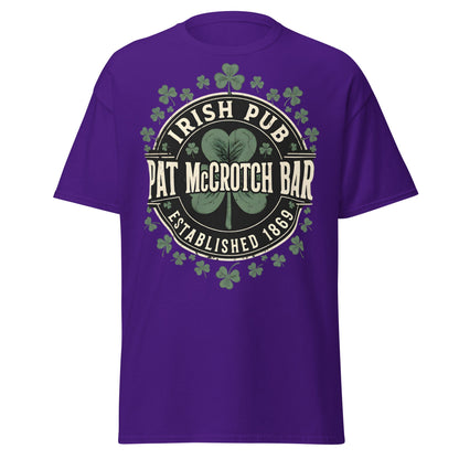 Pat McCrotch Irish Pub T-Shirt - Funny St. Patrick's Day Tee - Purple - T-Shirts Online