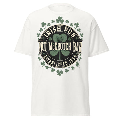 Pat McCrotch Irish Pub T-Shirt - Funny St. Patrick's Day Tee - White - T-Shirts Online