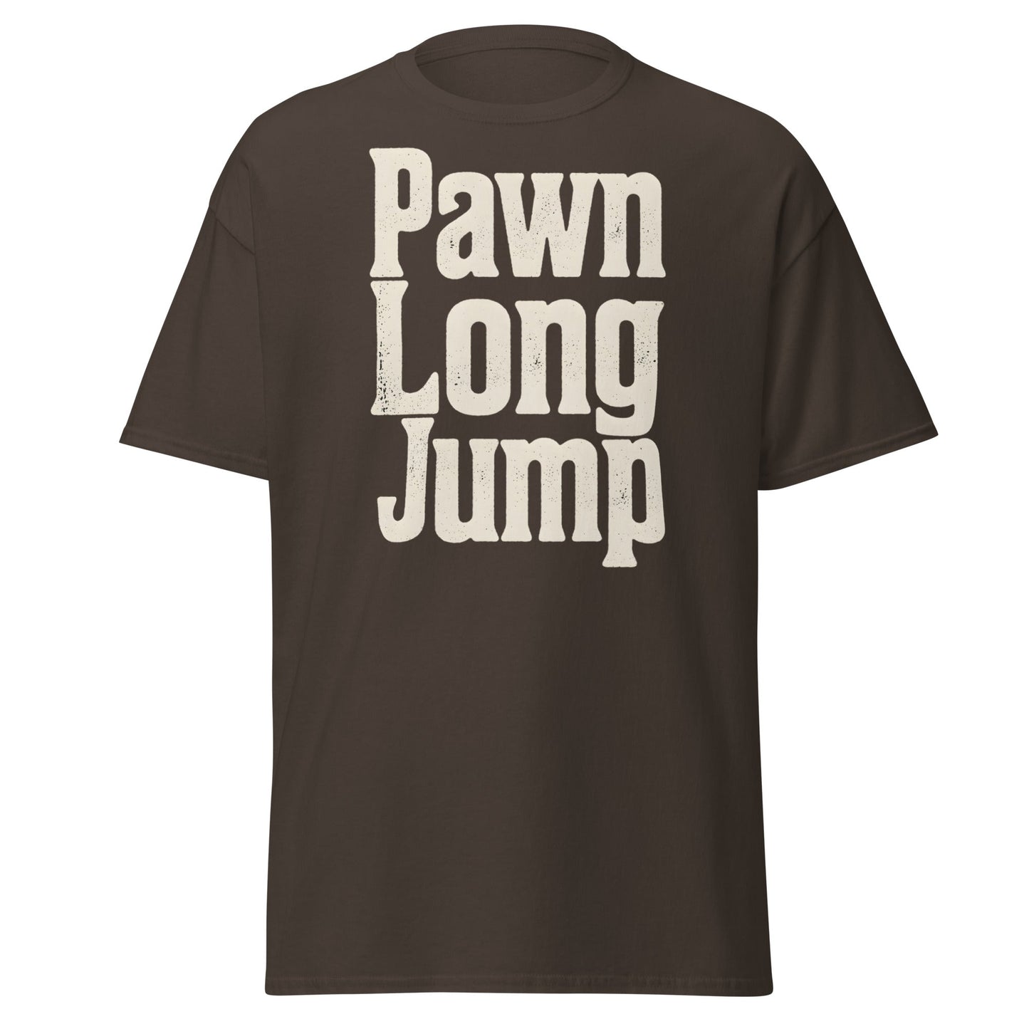 Pawn Long Jump T-Shirt - Vintage Graphic Streetwear Tee - Dark Chocolate - T-Shirts Online