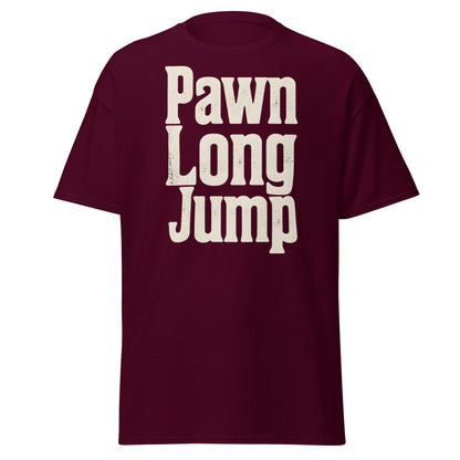 Pawn Long Jump T-Shirt - Vintage Graphic Streetwear Tee - Maroon - T-Shirts Online