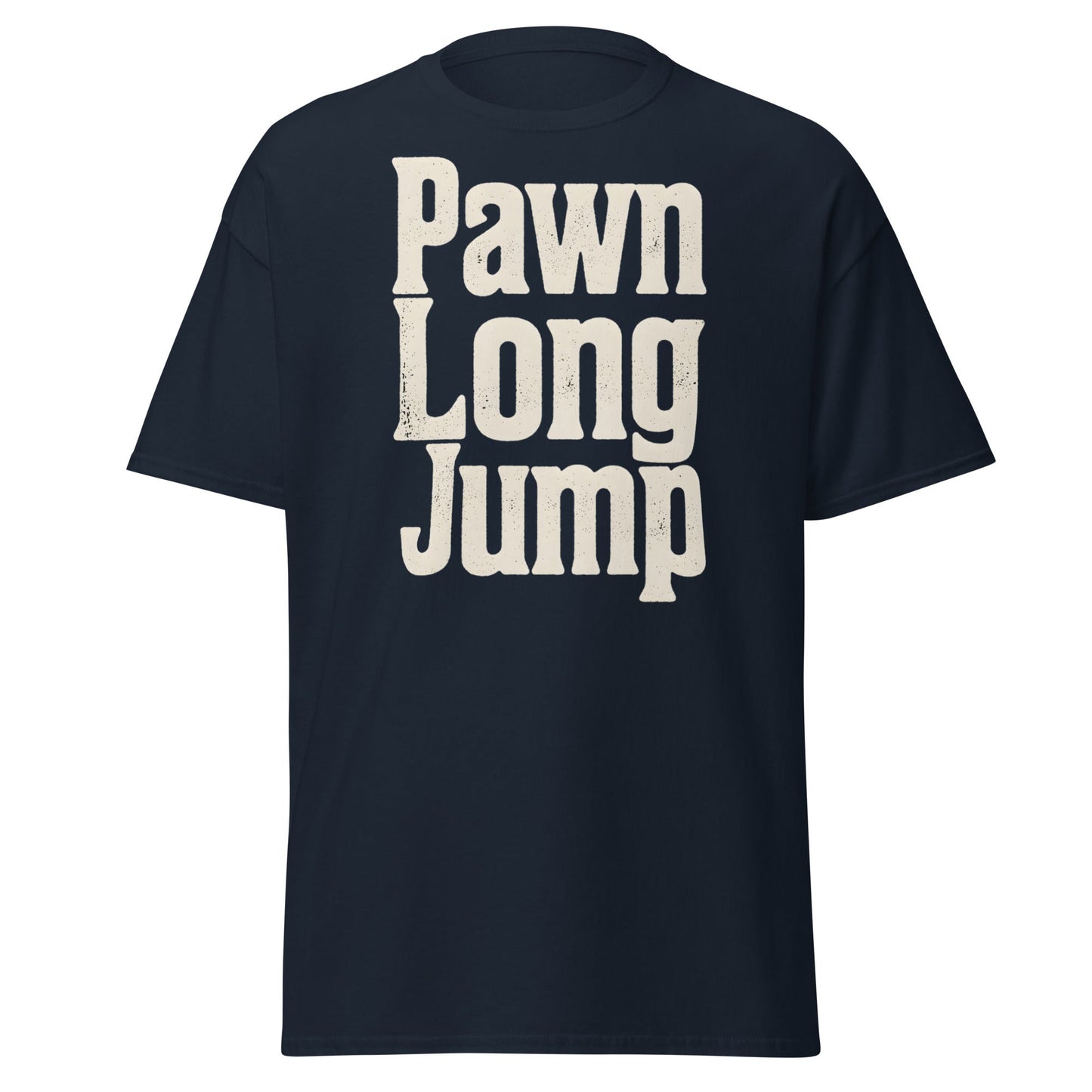 Pawn Long Jump T-Shirt - Vintage Graphic Streetwear Tee - Navy - T-Shirts Online