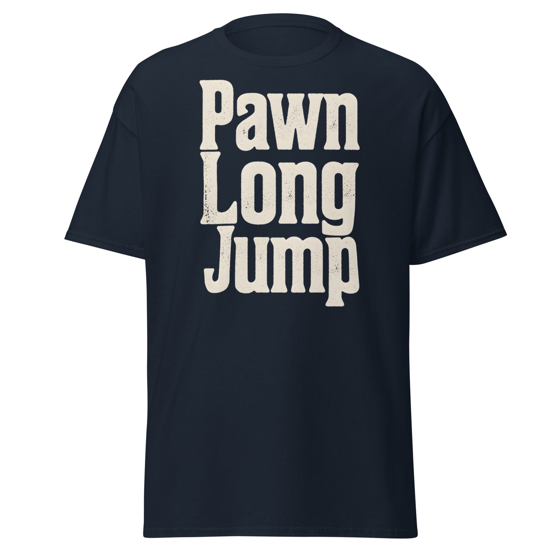 Pawn Long Jump T-Shirt - Vintage Graphic Streetwear Tee - Navy - T-Shirts Online