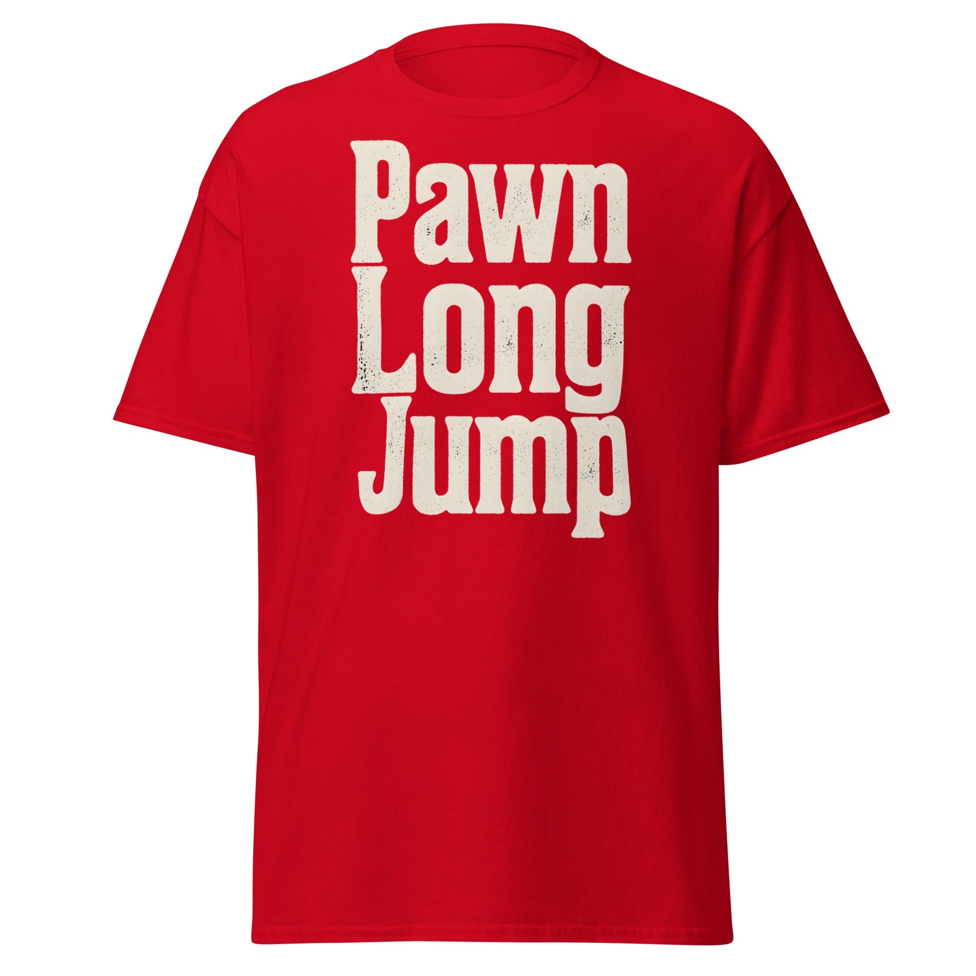Pawn Long Jump T-Shirt - Vintage Graphic Streetwear Tee - Red - T-Shirts Online