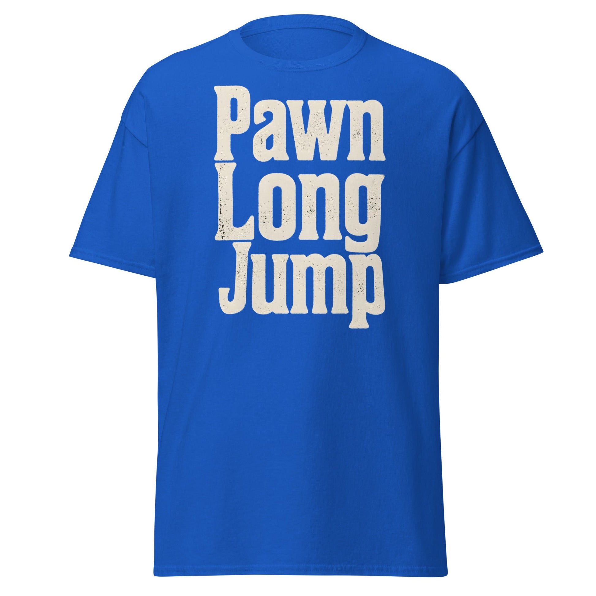 Pawn Long Jump T-Shirt - Vintage Graphic Streetwear Tee - Royal - T-Shirts Online