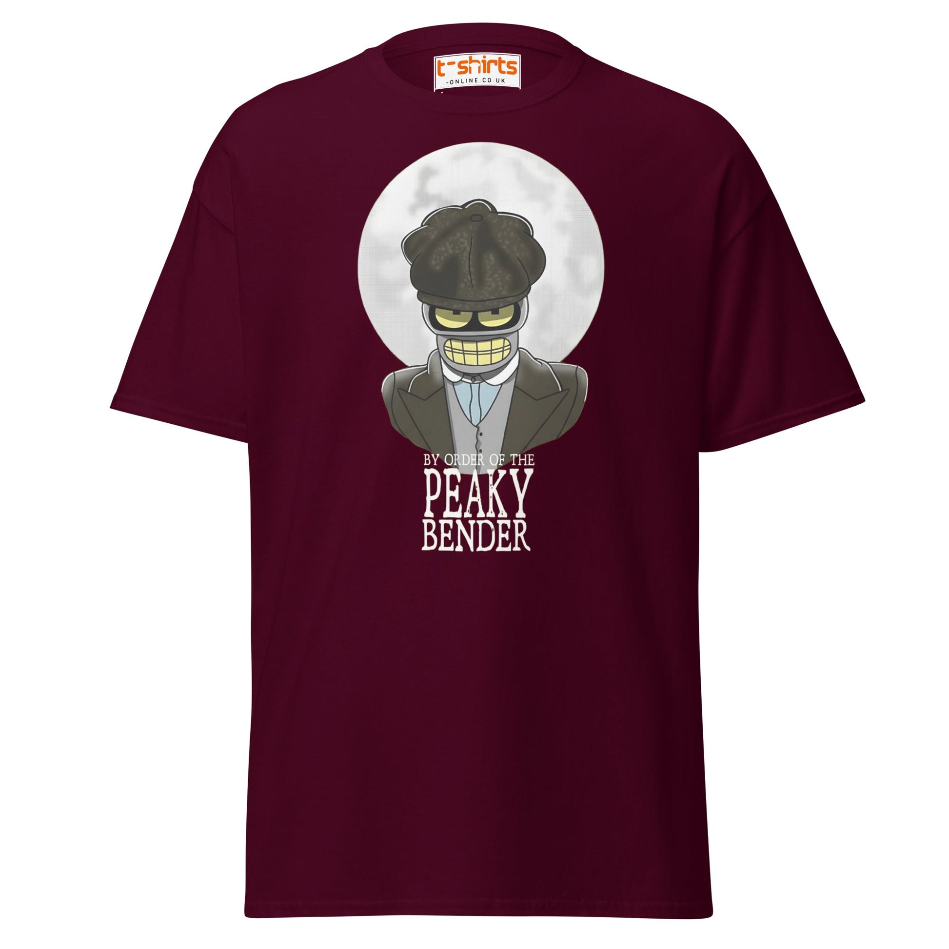Peaky Bender Funny Parody T-Shirt - Maroon - T-Shirts Online