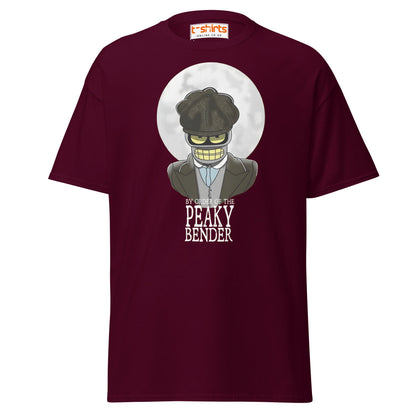 Peaky Bender Funny Parody T-Shirt - Maroon - T-Shirts Online