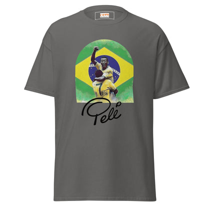 Pele | Football Icon T-Shirt - Charcoal - T-Shirts Online