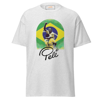 Pele | Football Icon T-Shirt - Ash - T-Shirts Online