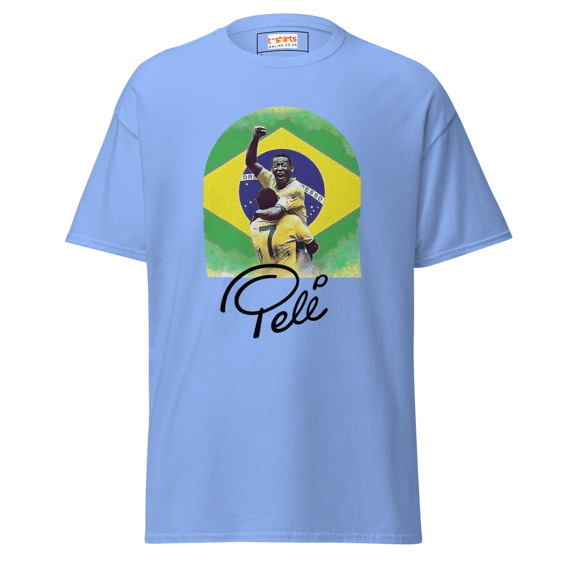 Pele | Football Icon T-Shirt - Carolina Blue - T-Shirts Online