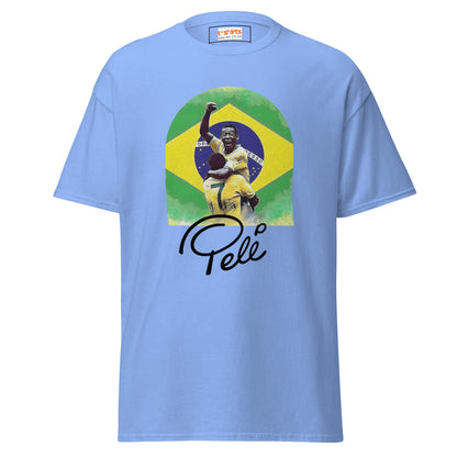 Pele | Football Icon T-Shirt - Carolina Blue - T-Shirts Online