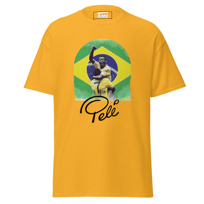 Pele | Football Icon T-Shirt - Gold - T-Shirts Online