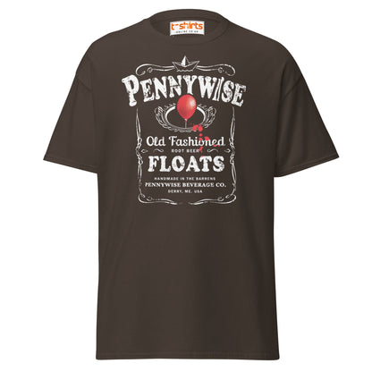 Pennywise Floats T-Shirt | Funny Horror Parody Tee - Dark Chocolate - T-Shirts Online