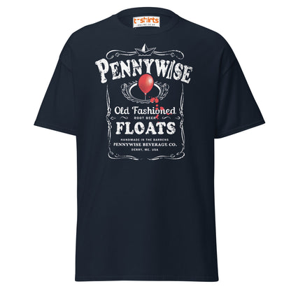 Pennywise Floats T-Shirt | Funny Horror Parody Tee - Navy - T-Shirts Online