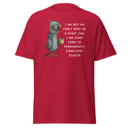 Permanently Exhausted Pigeon T-Shirt - Cardinal - T-Shirts Online