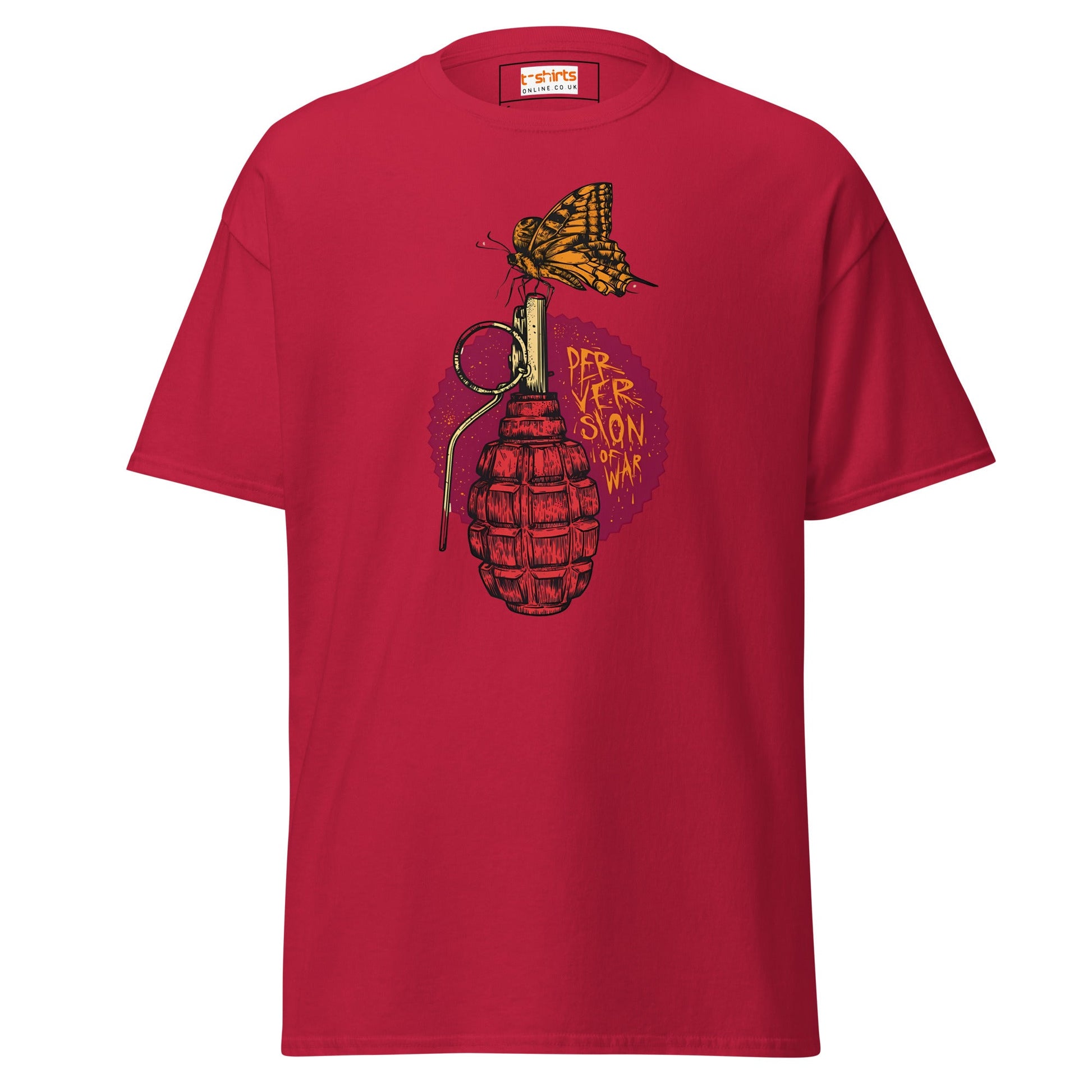 Perversion of War | Satire T-Shirt - Cardinal - T-Shirts Online