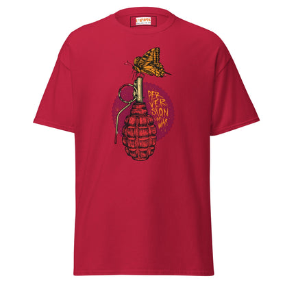 Perversion of War | Satire T-Shirt - Cardinal - T-Shirts Online