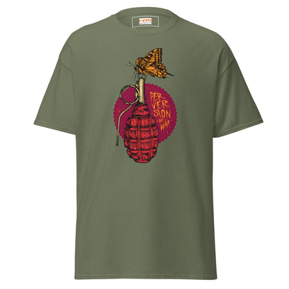 Perversion of War | Satire T-Shirt - Military Green - T-Shirts Online
