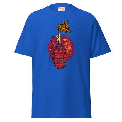 Perversion of War | Satire T-Shirt - Royal - T-Shirts Online