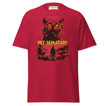 Pet Sematary T-Shirt – Vintage Horror Cat Movie Tee - Cardinal - T-Shirts Online