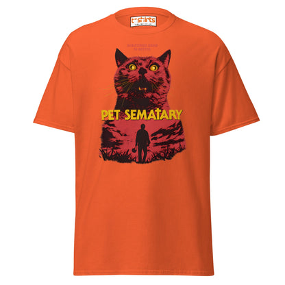 Pet Sematary T-Shirt – Vintage Horror Cat Movie Tee - Orange - T-Shirts Online