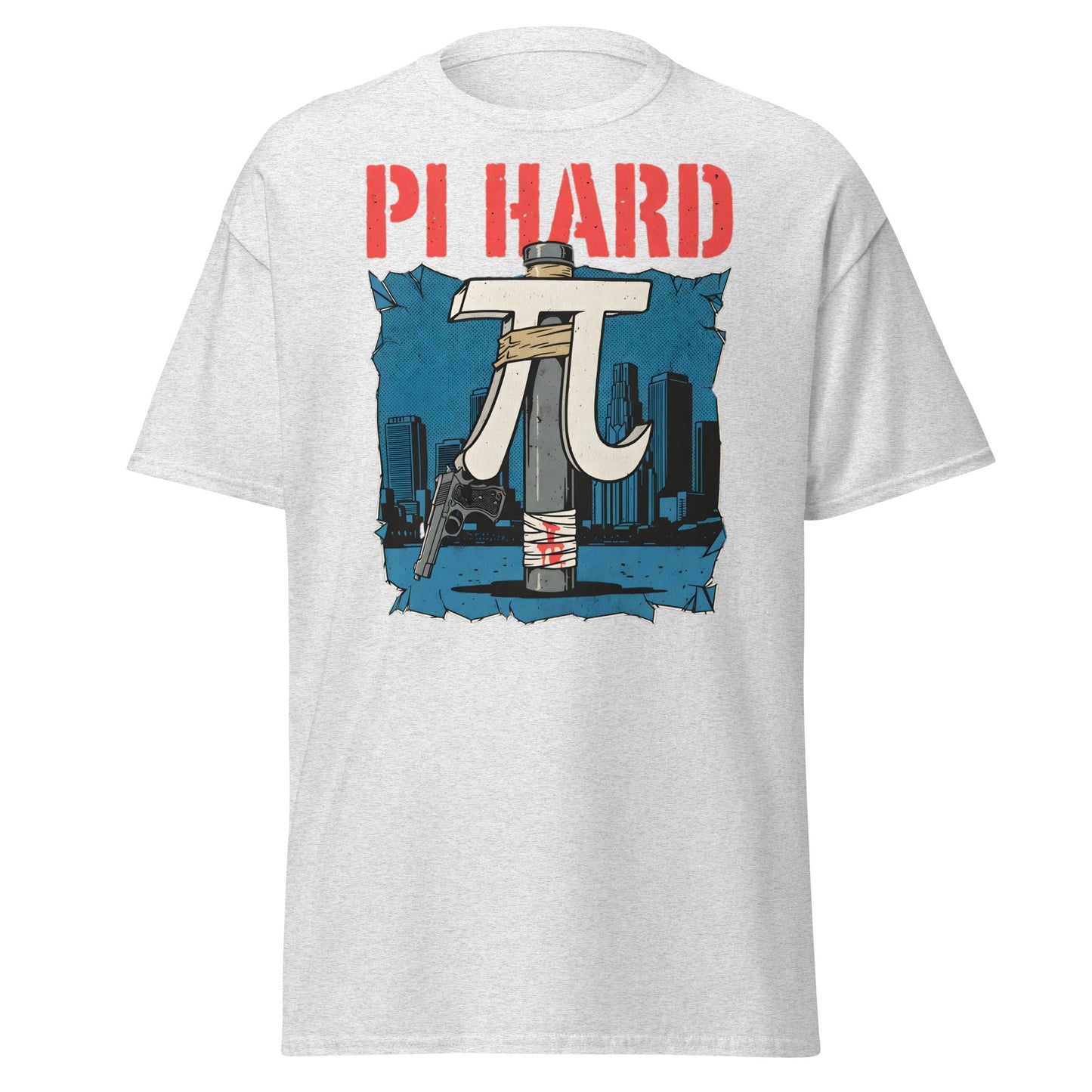 Pi Hard T-Shirt - Funny Math Die Hard Parody Tee - Ash - T-Shirts Online