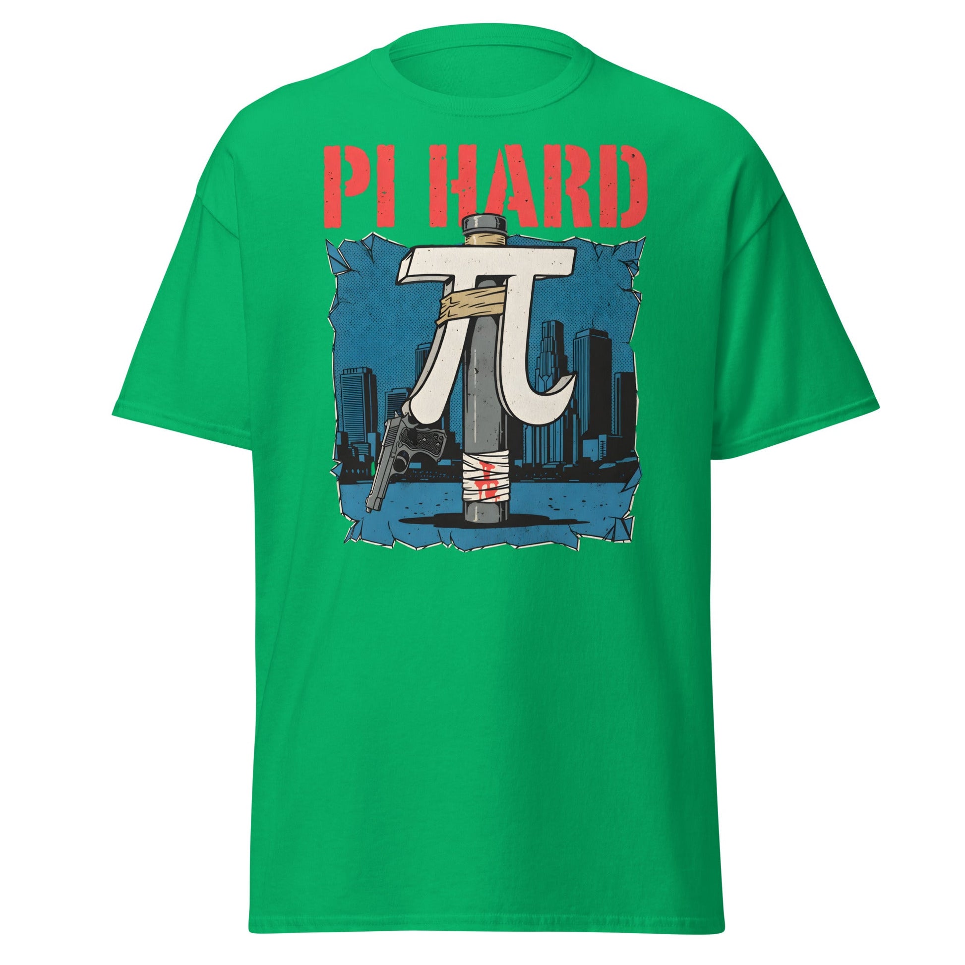 Pi Hard T-Shirt - Funny Math Die Hard Parody Tee - Irish Green - T-Shirts Online