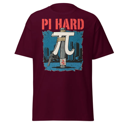 Pi Hard T-Shirt - Funny Math Die Hard Parody Tee - Maroon - T-Shirts Online