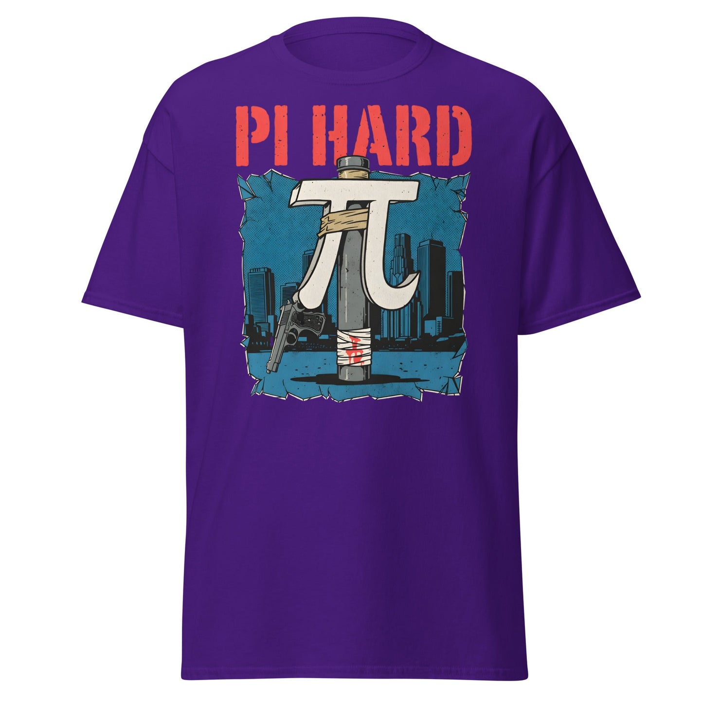 Pi Hard T-Shirt - Funny Math Die Hard Parody Tee - Purple - T-Shirts Online