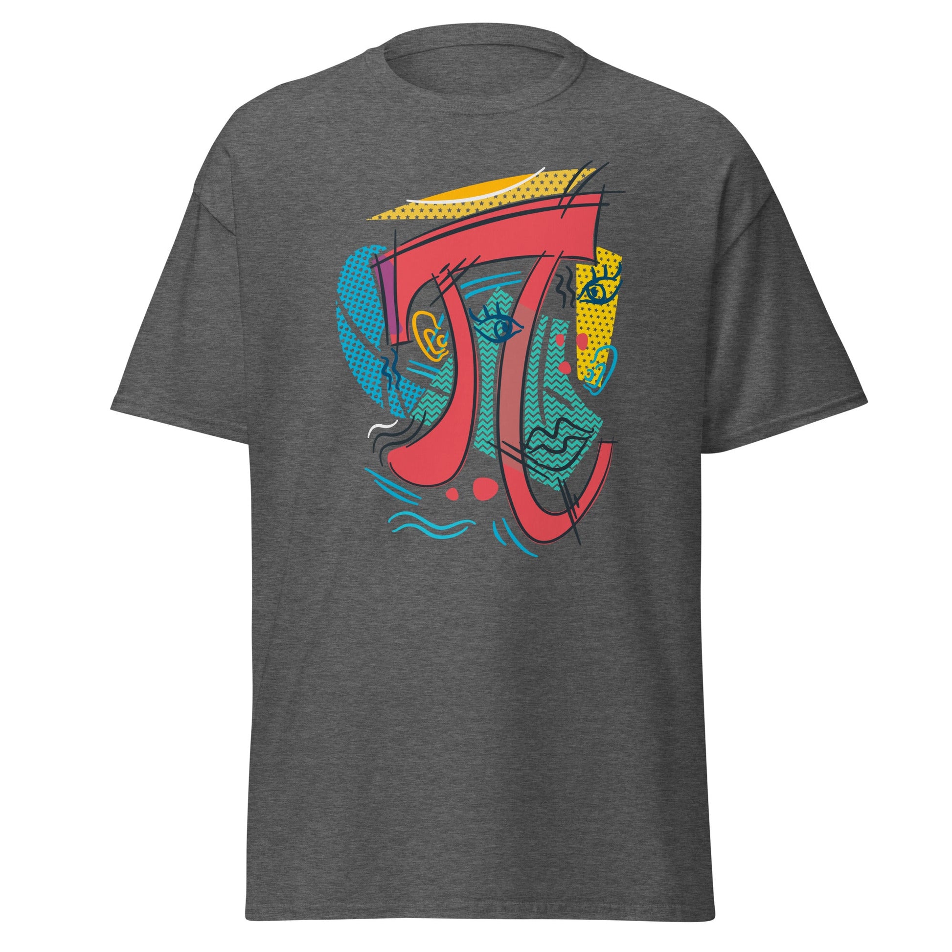 Pi Symbol | Abstract T-Shirt - Dark Heather - T-Shirts Online