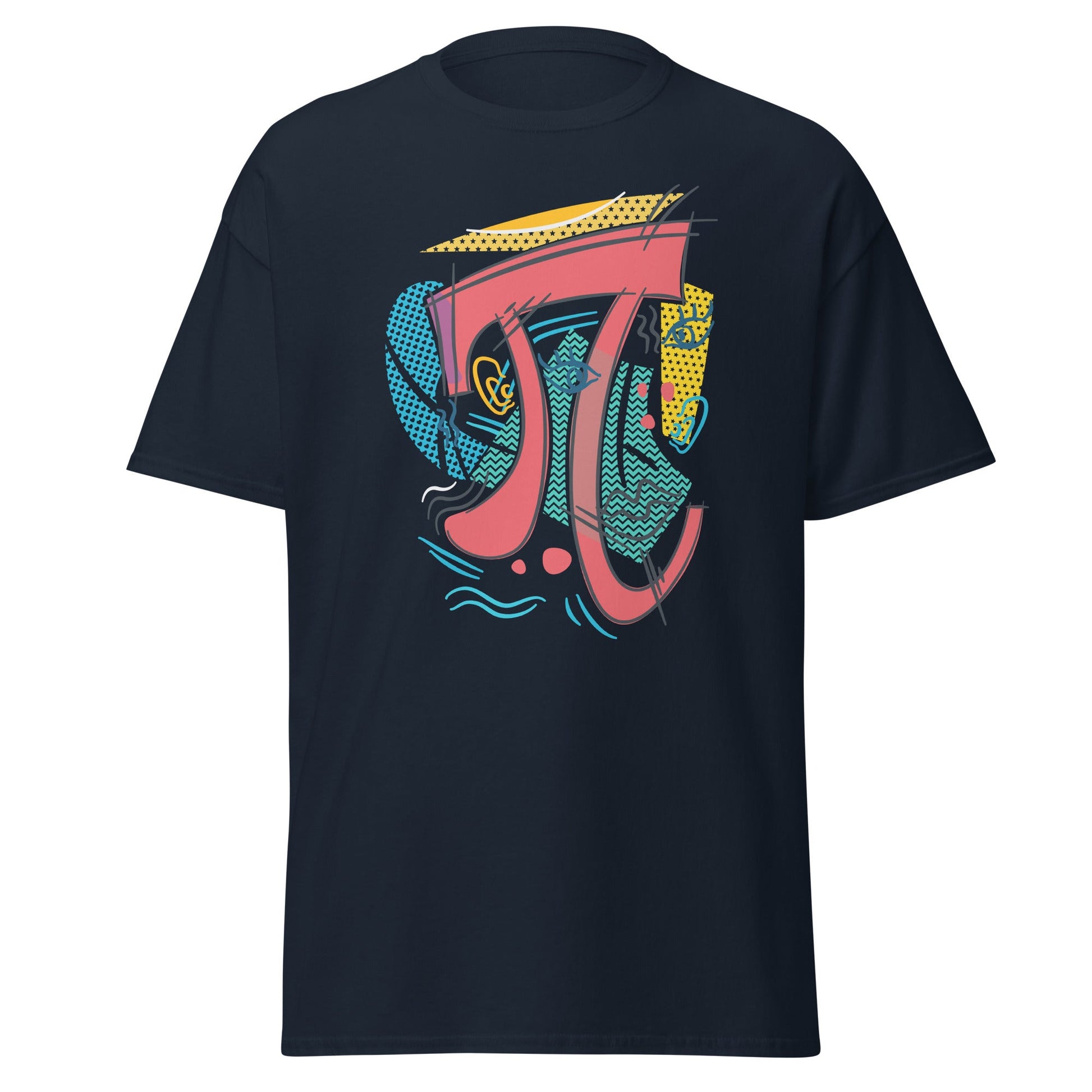 Pi Symbol | Abstract T-Shirt - Navy - T-Shirts Online