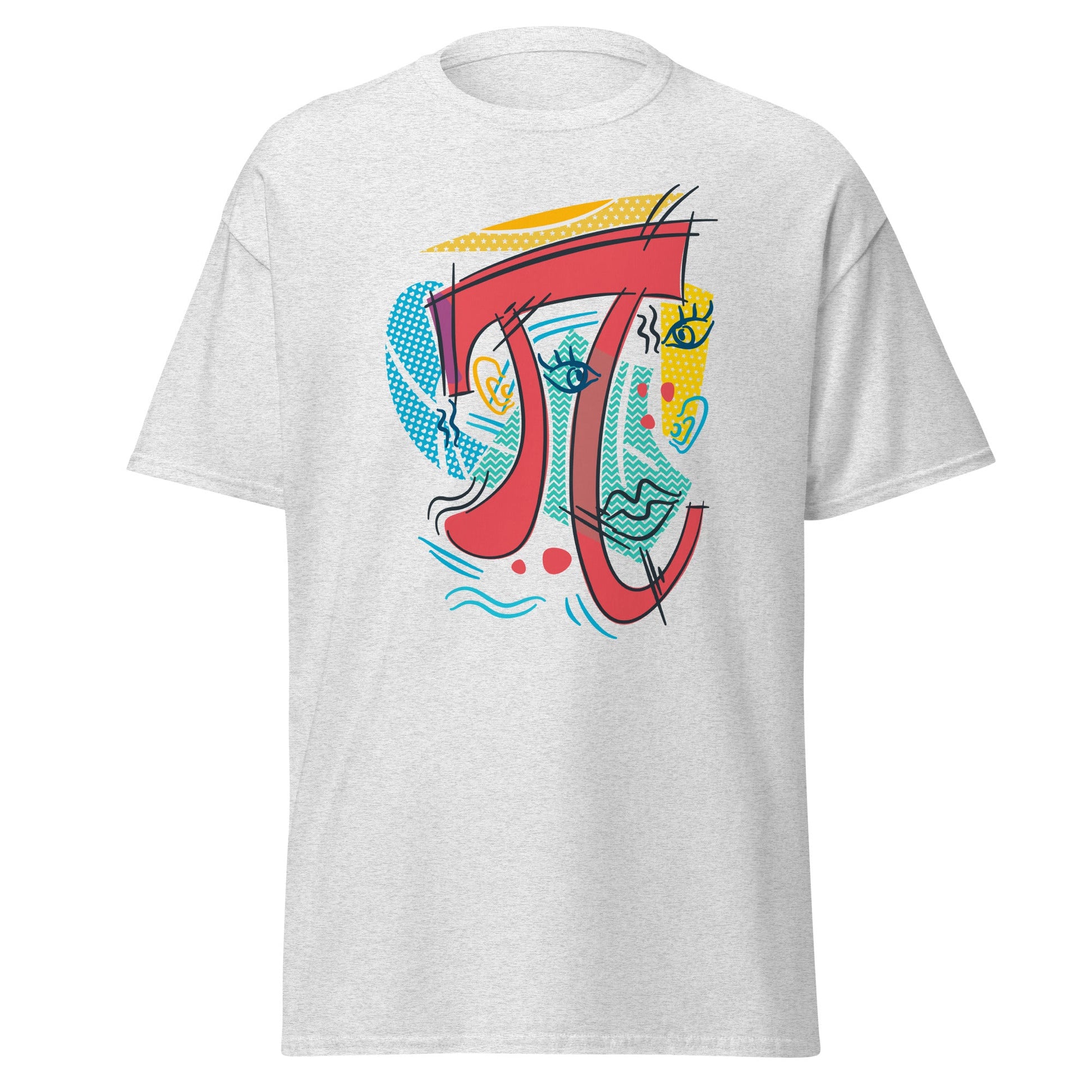 Pi Symbol | Abstract T-Shirt - Ash - T-Shirts Online