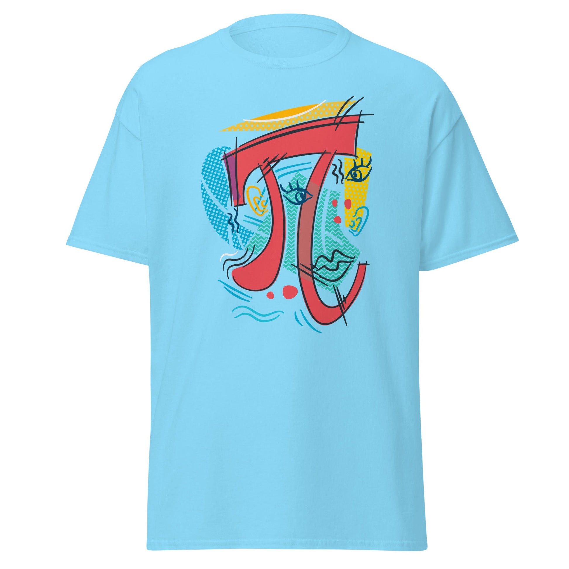 Pi Symbol | Abstract T-Shirt - Sky - T-Shirts Online