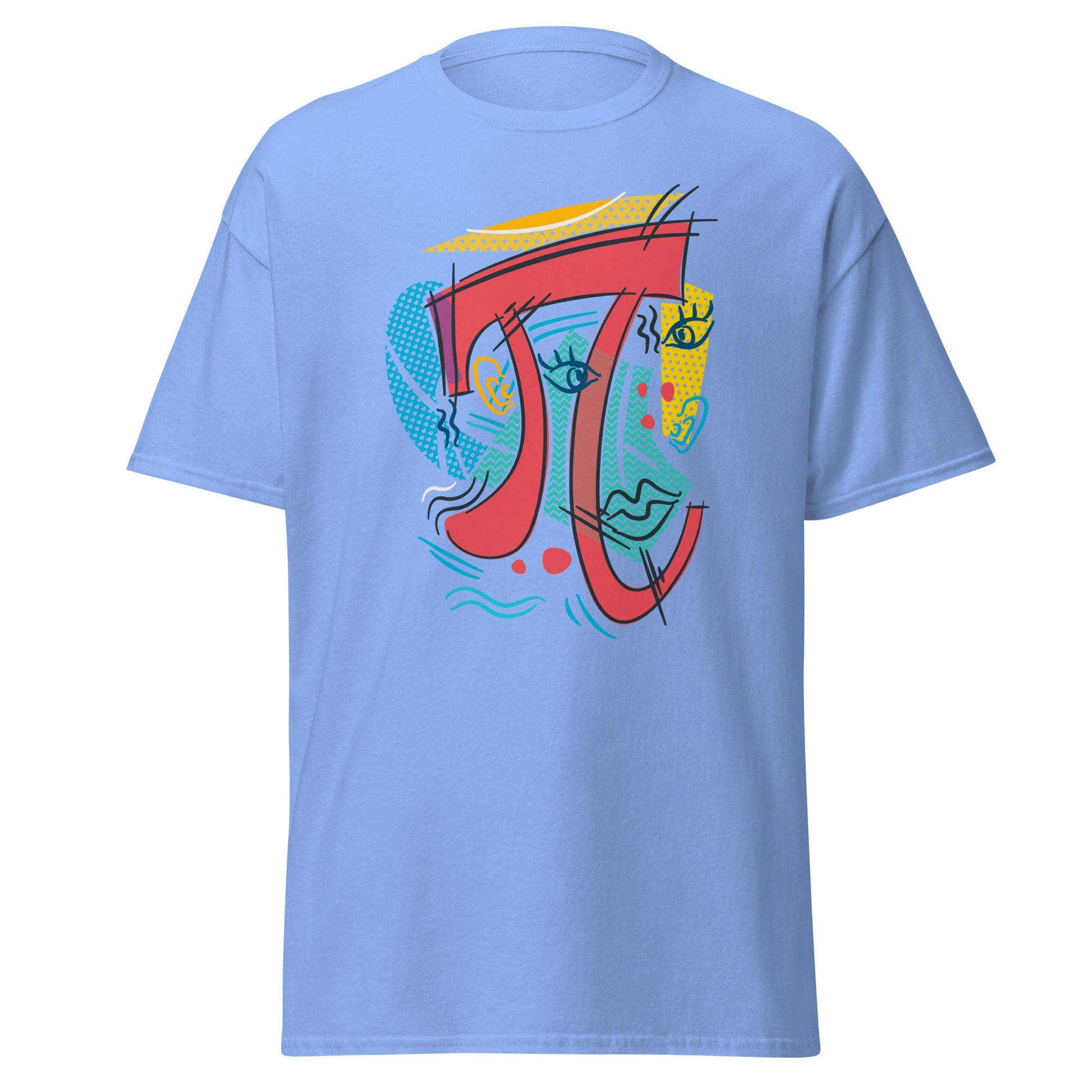 Pi Symbol | Abstract T-Shirt - Carolina Blue - T-Shirts Online