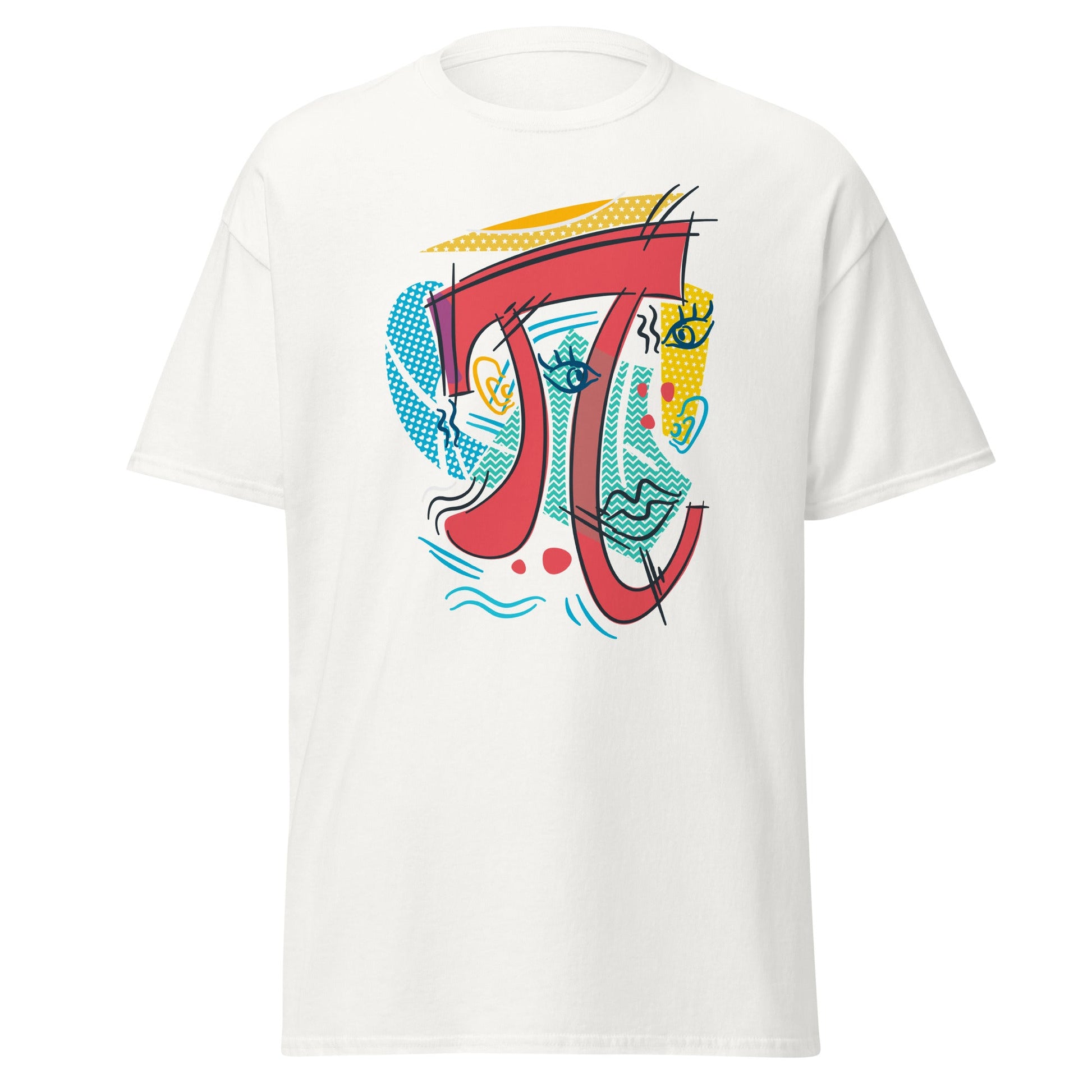 Pi Symbol | Abstract T-Shirt - White - T-Shirts Online