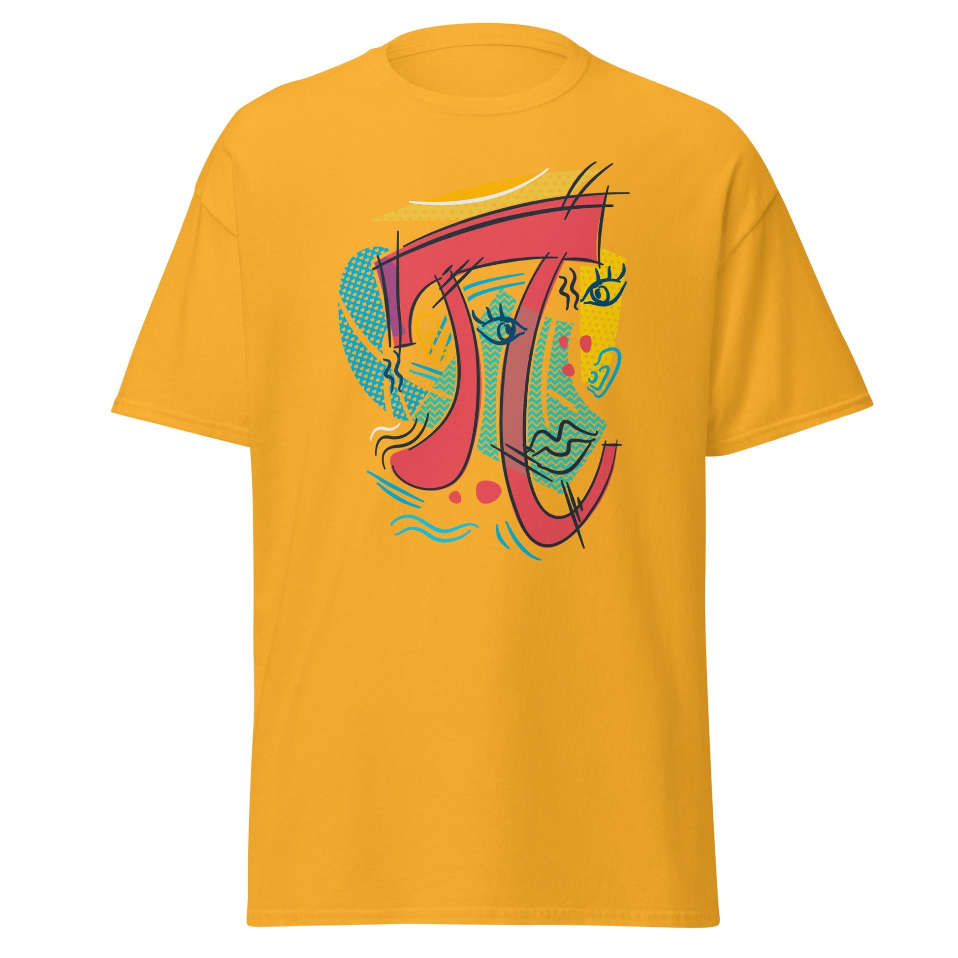 Pi Symbol | Abstract T-Shirt - Gold - T-Shirts Online
