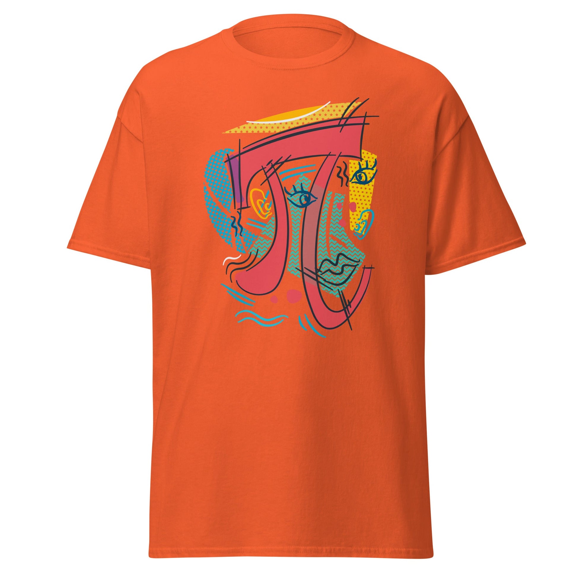 Pi Symbol | Abstract T-Shirt - Orange - T-Shirts Online