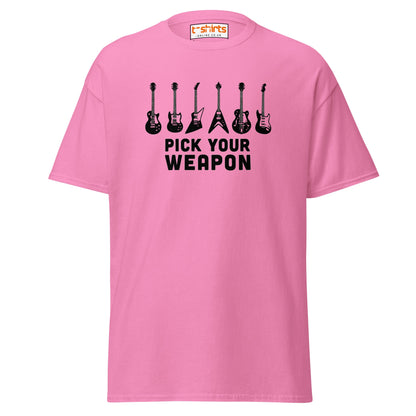 Pick Your Weapon Guitar T-Shirt for Music Lovers - Azalea - T-Shirts Online