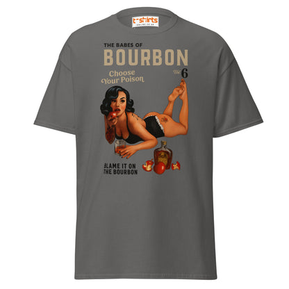 Pin - Up Bourbon T-Shirt - Charcoal - T-Shirts Online