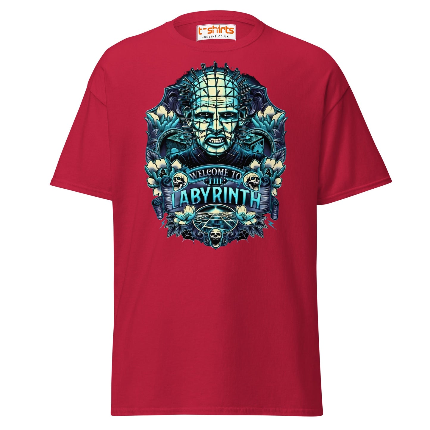 Pinhead T-Shirt | Welcome to the Labyrinth Horror Tee - Cardinal - T-Shirts Online