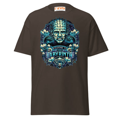 Pinhead T-Shirt | Welcome to the Labyrinth Horror Tee - Dark Chocolate - T-Shirts Online