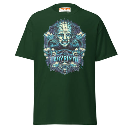 Pinhead T-Shirt | Welcome to the Labyrinth Horror Tee - Forest Green - T-Shirts Online