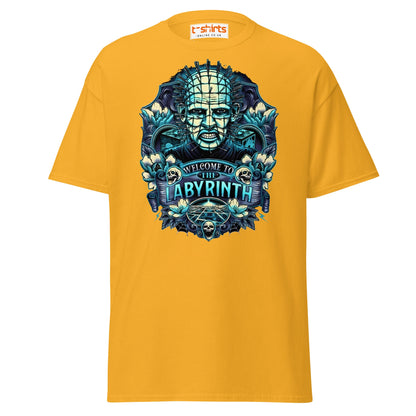 Pinhead T-Shirt | Welcome to the Labyrinth Horror Tee - Gold - T-Shirts Online