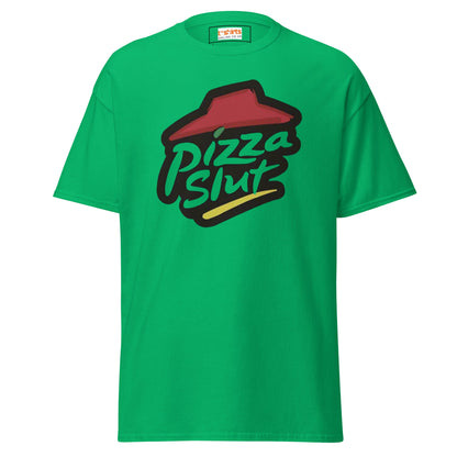 Pizza Slut T-Shirt | Graphic Funny Unisex Tee - Irish Green - T-Shirts Online