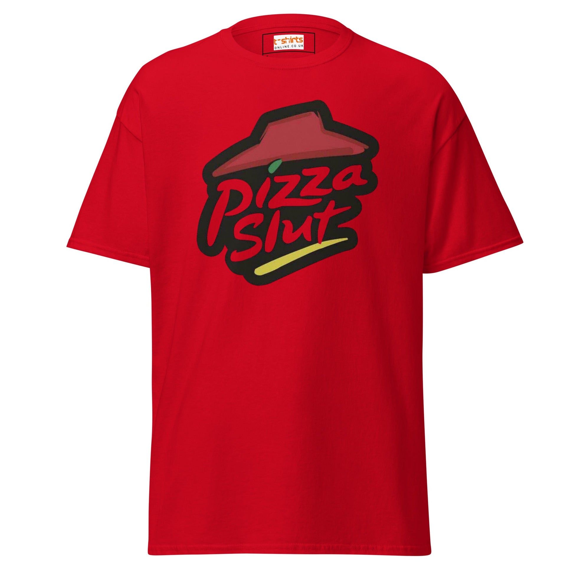 Pizza Slut T-Shirt | Graphic Funny Unisex Tee - Red - T-Shirts Online