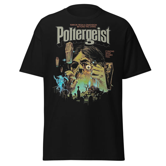 Poltergeist T-Shirt: Vintage Horror Graveyard Poster - Black - T-Shirts Online