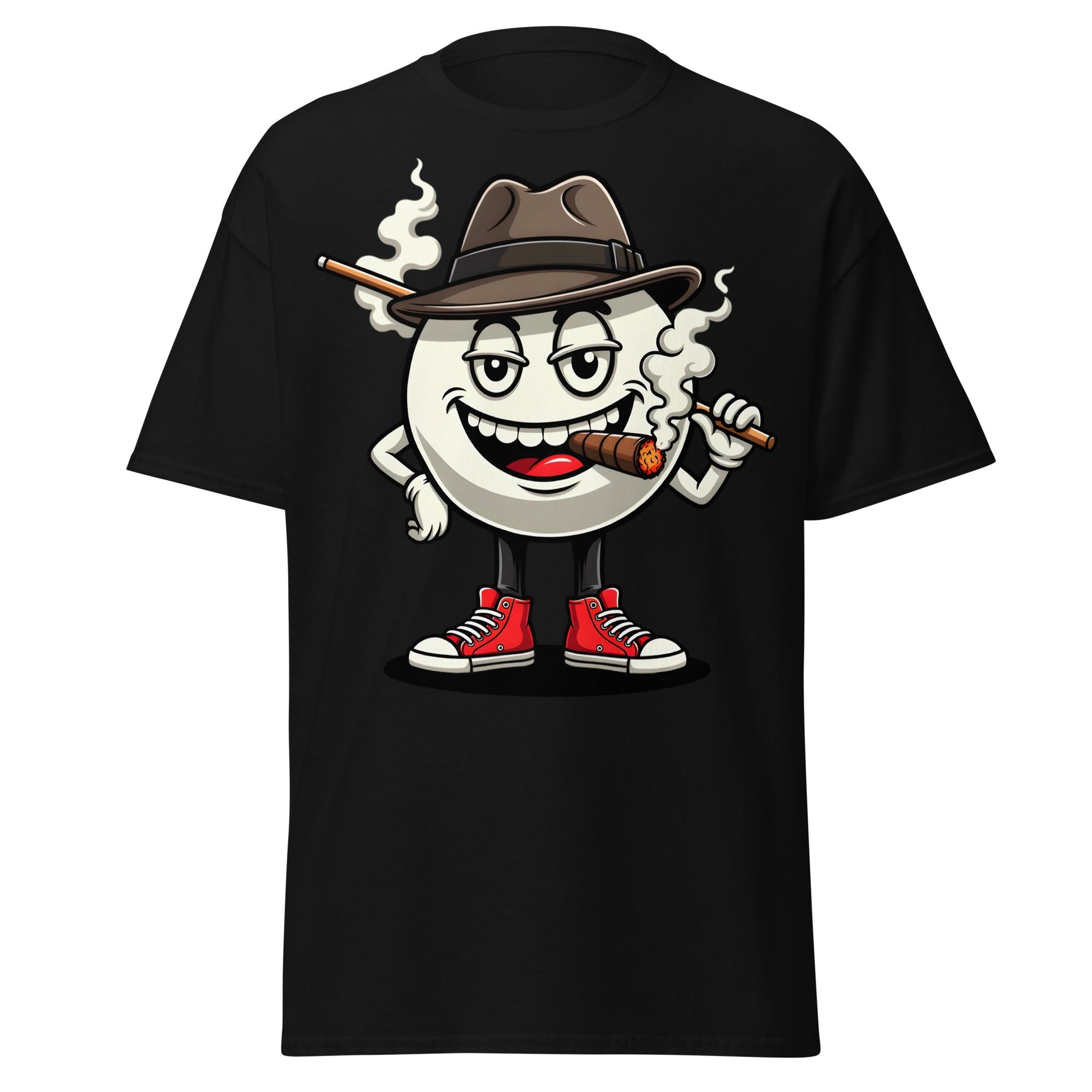 Pool Shark Billiard Ball Cartoon T-Shirt | Funny Hustler Tee - Black - T-Shirts Online