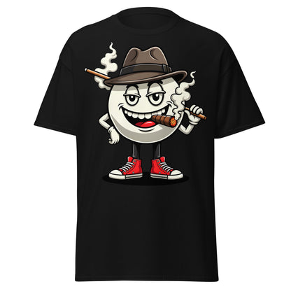 Pool Shark Billiard Ball Cartoon T-Shirt | Funny Hustler Tee - Black - T-Shirts Online